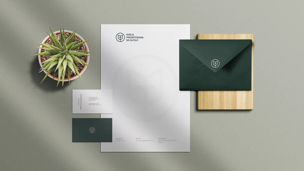 Visual identity applied to business cards and stationery